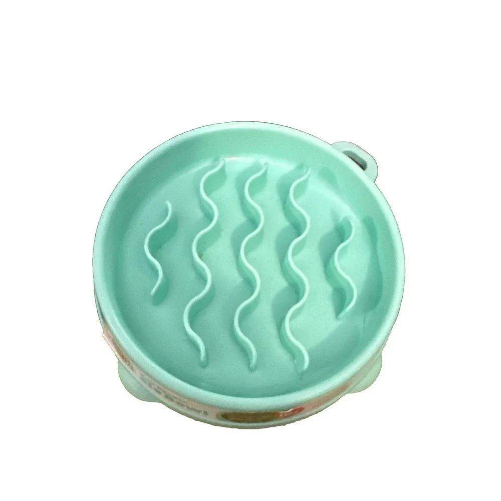 Outward Hound Fun Feeder Slo Bowl - Mint Wave, Small/Tiny Green